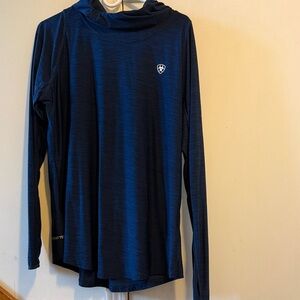 Ariat Navy Blue Long-Sleeve Performance Hoodie